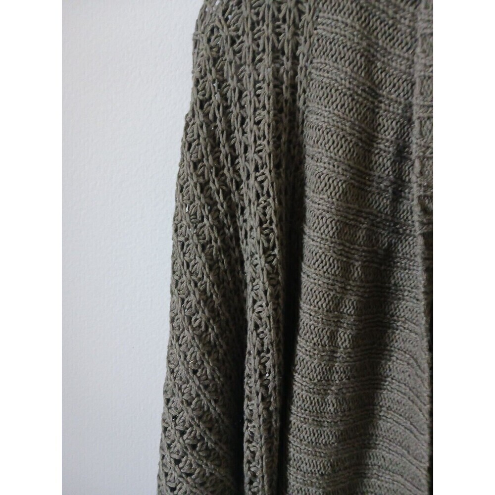 NWT Sonoma Cardigan Sweater Open Front Knit‎ 3/4 Sleeve Olive Green Size M - Picture 4 of 4